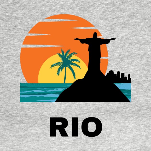 Rio De Janeiro Christ the Redeemer by DoodleWear